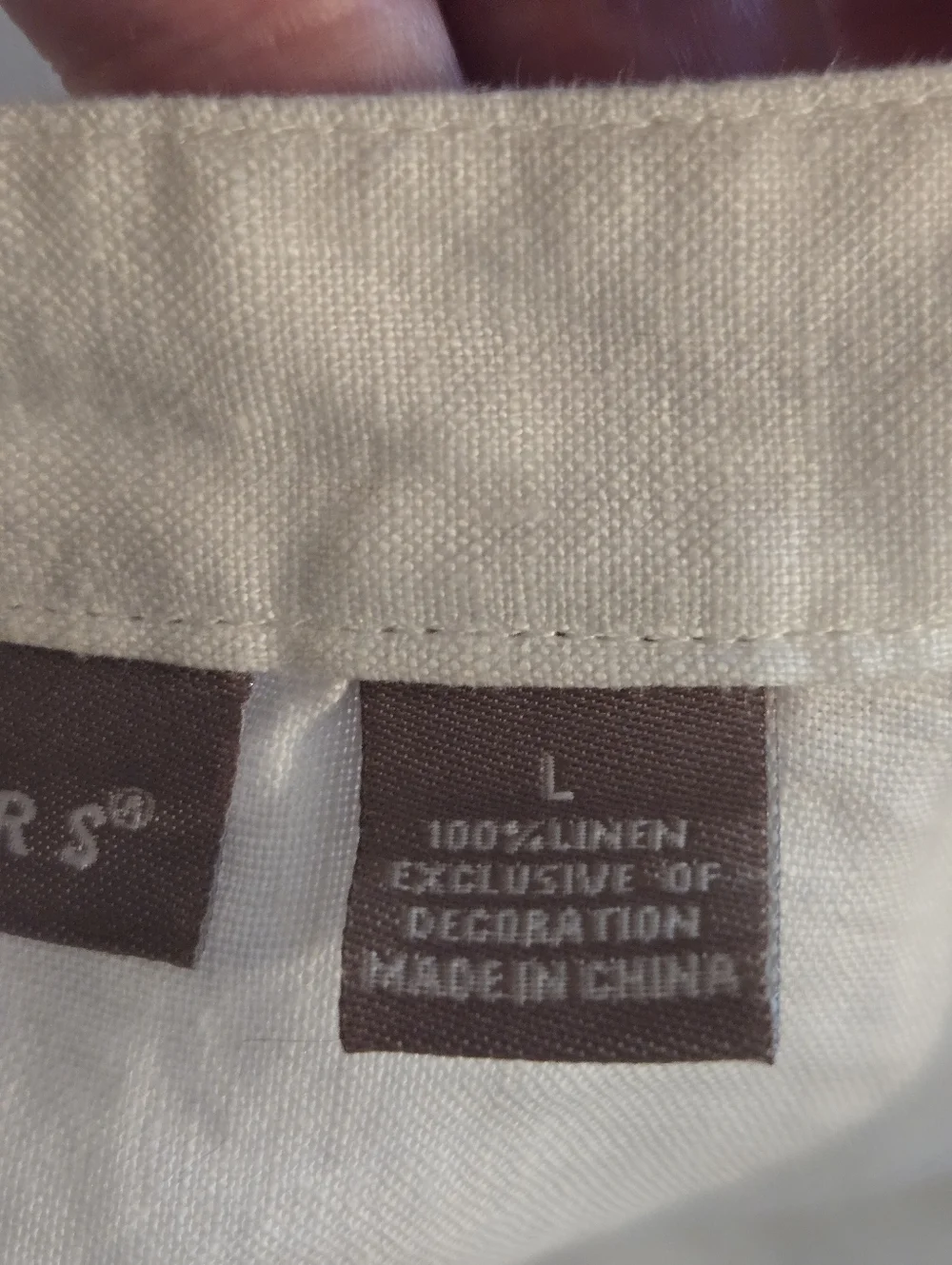 Kim Rogers White Sleeveless Embroidered Linen Button-Up Blouse Sz L - Picture 8 of 11